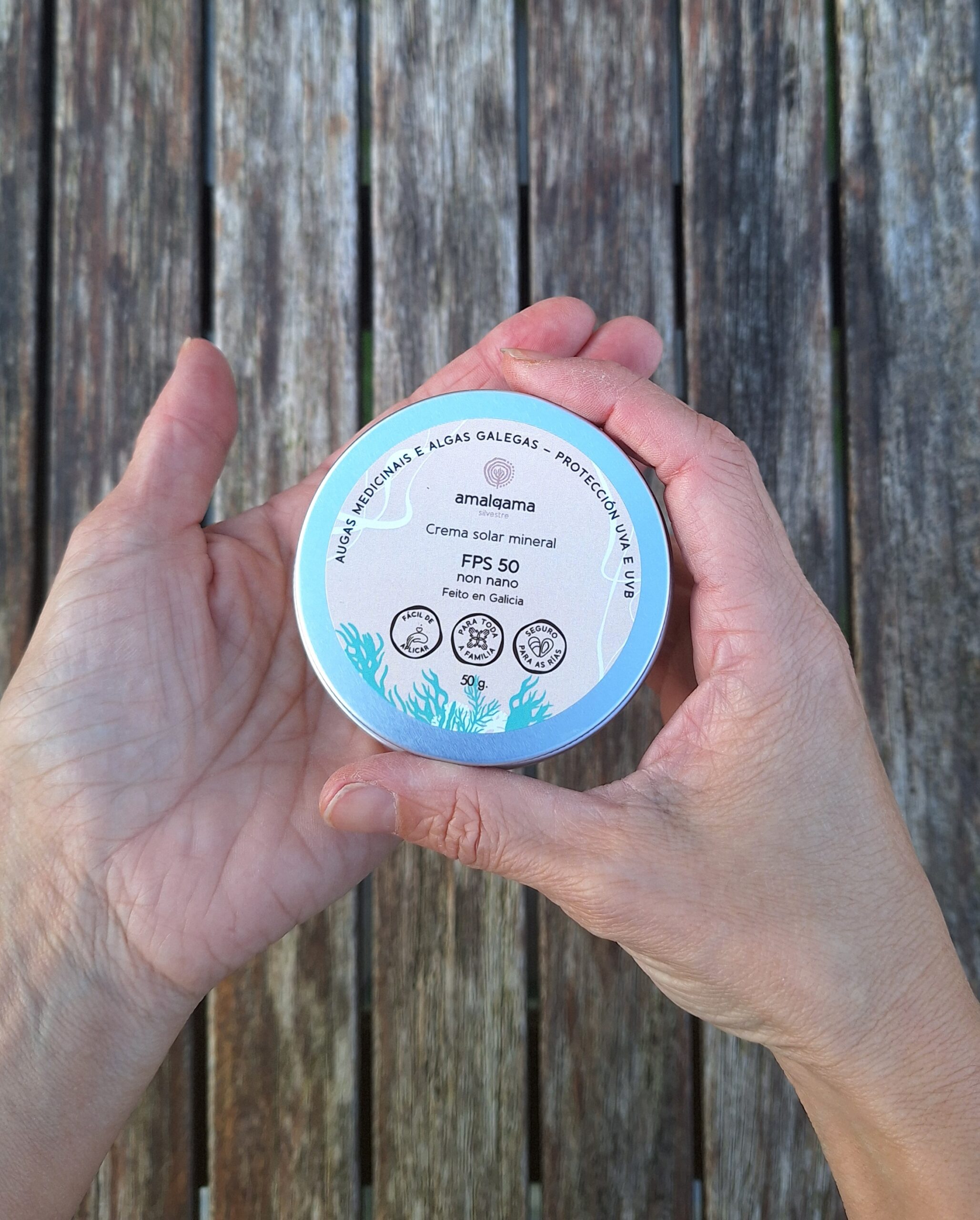 Crema solar natural mineral